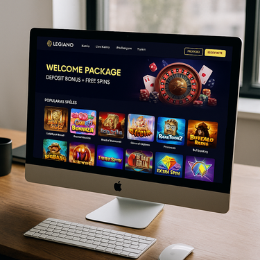 Legiano Casino - Desktop Platform Interface